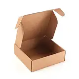 Set mit 20 selbstfaltenden Kartons aus Kraftpapier mit Deckel – Doppelwandig, robust für Versand, E-Commerce und Kurierdienste mit den Abmessungen 13x15x4 cm