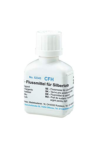 CFH Flussmittel für Silberlote FM 343 - Hartlötflussmittel 25 g, Lötpaste zum Löten von Kupfer, Messing, Rotguss und Stahl, Enthält Kaliummetaborat