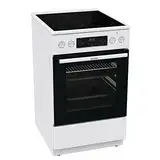 Gorenje GECS5C 60 WPA Elektro-Standherd mit Glaskeramik-Kochfeld / 50cm / 70 Liter/GentleClose/Schnellaufheizung/AirFry/ExtraSteam/Teleskopauszüge/AquaClean/weiß, 740538, 70L