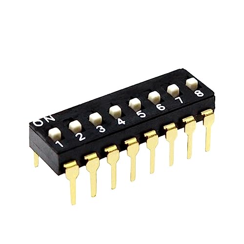 Dip-Schalter, schwarz, 10 Stück, 8 Bit, stabiler 8-Bit-DIP-Schalter KM08