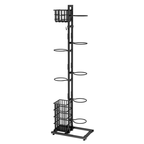 Gruwkue Ball Rack, Ball Storage Rack, Sport Equipment Storage Rack, Stehender Ball Storage Halter, Sport Equipment Organizer Abnehmbarer Vertikaler Display Stand Für Volleyball Fußball Basketball