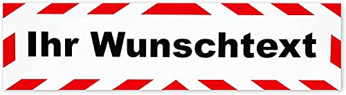 INDIGOS UG - Magnetschilder Auto mit Wunschtext 30x8 cm reflektierend - Rahmen dick verschiedene Größen - Magnetfolie für Auto LKW Truck Baustelle Firma individuell bedruckt personalisiert