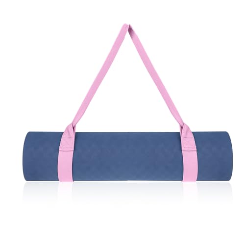 COMNICO Tragegurt Yogamatte Verstellbare Yogamatten-Carrying Strap mit Klettverschluss Yoga-Mattenhalterung Rosa Yogamatten-Schlinge zum Tragen Aufbewahren und Ordnen von Yogamatten