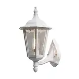 Konstsmide Firenze 7213-250 Wandleuchte B: 23,5cm T: 30cm H: 48cm / 1x100W / IP43 / lackiertes Aluminium / matt-weiß