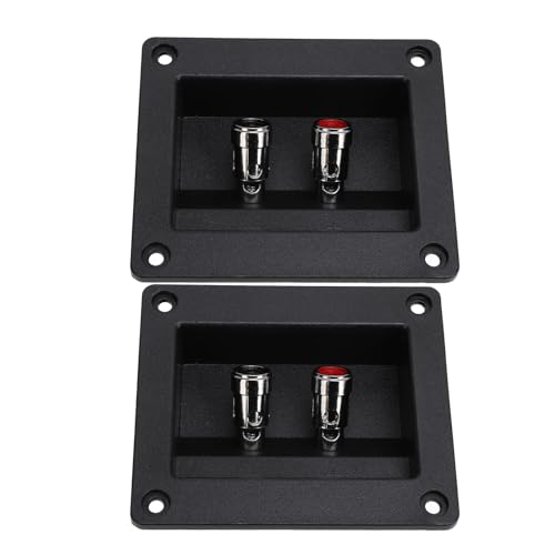 2PCS Lautsprecher Box Terminal Subwoofer Box Terminal Tasse Gefederte Buchsen Doppel Binding Post Lautsprecher Terminal Platten für Auto RV Boot