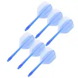 Utensilsto 6 Stück Dart Schäfte und Flights aus einem Stück, Integrated Dartflüge and Schächte, Dart Flights mit Schaf, Dartpfeile Zubehör 2BA Dart shafts und Flights(Blau)