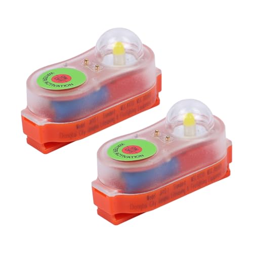 2PCS Rettungswesten Licht, Automatische Ortung, Rettungswesten Notlicht, LED Licht, Rettungswesten Blitzlicht für Wasserüberlebensnotfälle