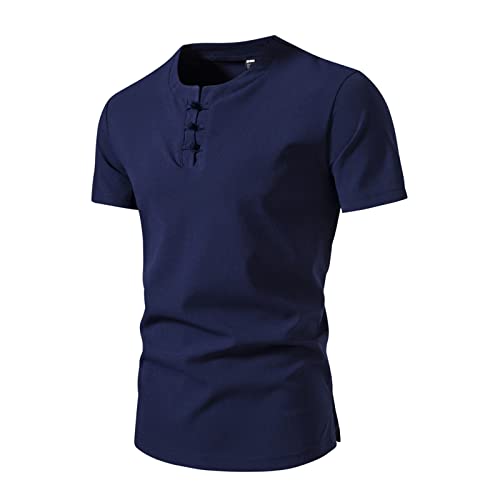 Hehiy Hemd Herren Sommer Kurzarm Hemden Männer Freizeithemd Casual Leicht Shirts Herren Hemden Kurzarm Shirt Herren Weiß