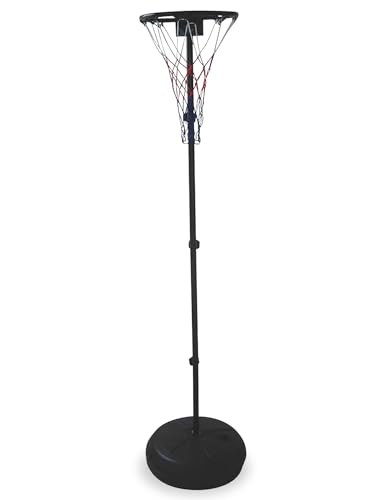 STREETSKILLER höhenverstellbarer Outdoor Basketballkorb, 0,8 m - 3,05 m, Korbdurchmesser 38 cm, rollbar. Optimal zum Spielen mit Freunden und Trainieren (Schwarz 0,8-3,05 m)