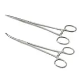 2 Stück Piercingzange Set, Selbstverriegelnde Piercing Zange, Fischerei Klemme mit Sägezahndesign, Vielseitige Verriegelungszange für DIY Handwerk Haustierpflege (12.5cm)