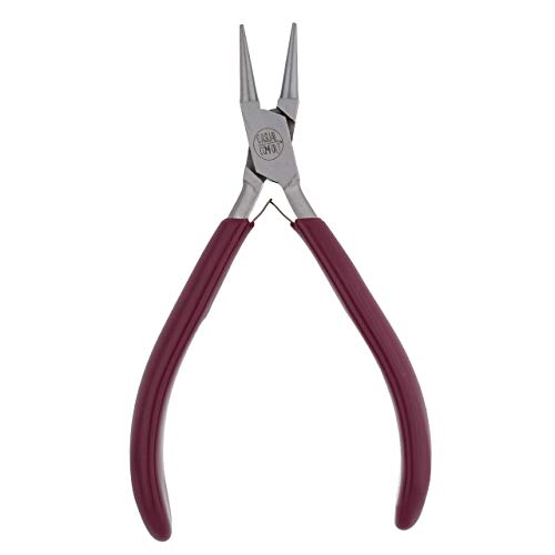 The Beadsmith Casual Comfort Serie Rundzange – 146 mm – Kopf aus poliertem Stahl, Komfortgriff und doppelblättrige Feder, europäisches Design und Qualität, Werkzeug für die Schmuckherstellung