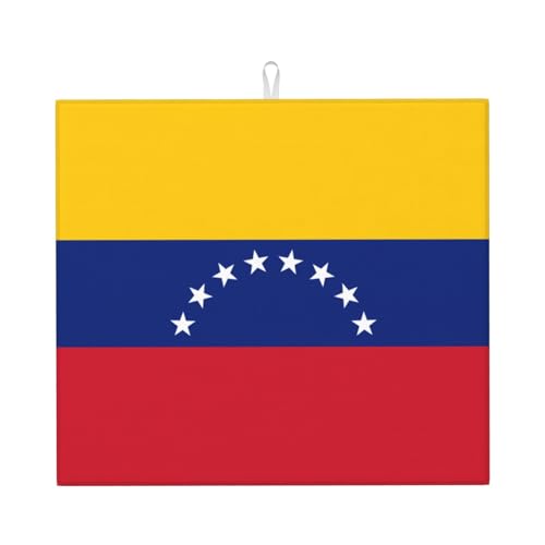Phayah Abtropfmatte mit Flagge von Venezuela, 40,6 x 45,7 cm, Mikrofaser, Küchenzubehör, Abtropfmatte, Abtropfmatte