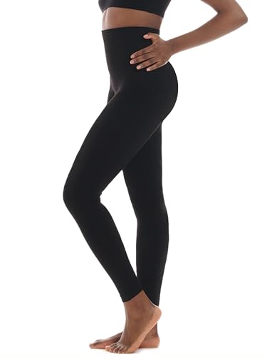 TONEST Shapewear Damen - Shaping Leggings - High-Waist - Bauchweg Hose - hohe Taille - formt Bauch, Beine, Po - 4000-MS-CC (S, Schwarz)