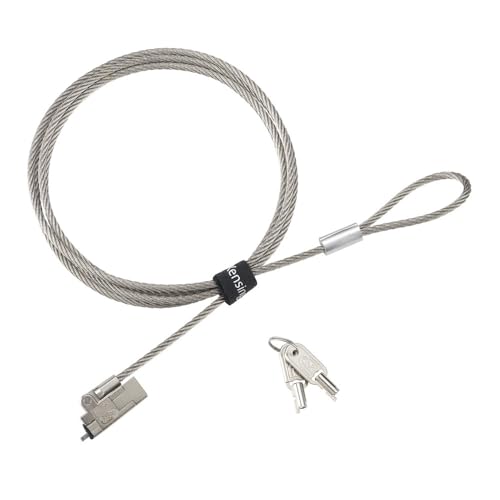 Kensington Slim NanoSaver 2.0 EQ Notebook-Schloss & Schlüssel, abschließbares Sicherheitsband für ultradünne Notebooks, universelle Passform, 1,8 m starkes Karbonstahlkabel (K60630WW)