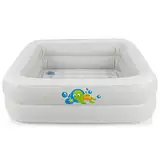 Bieco Planschbecken Baby | ca. 86x86x25 cm | Aufblasbarer Pool Kinder | Baby Pool | Planschbecken für Kinder rechteckig Baby Planschbecken für Kinder Balkon Babypool für Balkon Pool Baby Aufblasbar