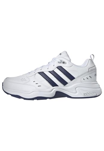 adidas Herren Strutter Shoes Gymnastik-und Trainingsschuhe, Cloud White/Dark Blue/Matte Silver, 42 EU