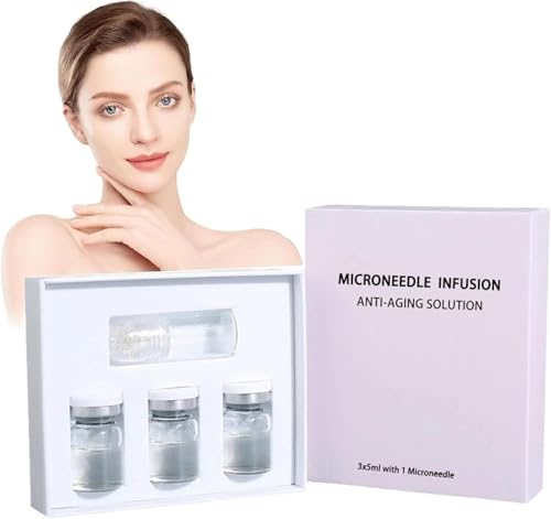 Seranova Micro Infusion System, Seranova Microneedling Set, Seranova Micro Needling Kit, Micro Infusion Kit, Skin Tightener, Anti-Aging & glatte Falten-Gesichtsserum für alle Hauttypen (5ml, 3PC)