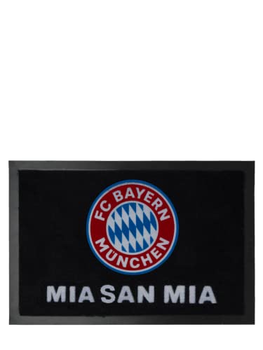 FC Bayern München Fußmatte | Schmutzfangmatte| Türvorleger | Logo | Schwarz