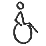 MUSISALY Behindertensymbol Schild Aus Acryl Für Rollstuhlfahrer Selbstklebendes Wc-schild Für Barrierefreie Toiletten Langlebig Und Leicht Zu Installieren Geeignet Für Öffentliche Räume