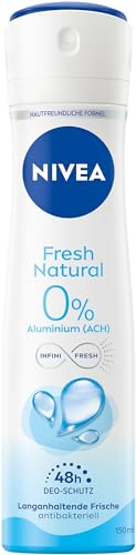 NIVEA Fresh Natural Deo Spray, Deo ohne Aluminium (ACH) mit sanfter Pflege, antibakterielles Deodorant mit 48h Schutz und einzigartiger INFINIFRESH Formel (150 ml)