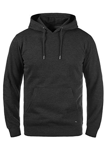 Solid Bert Herren Kapuzenpullover Hoodie Pullover Mit Kapuze Und Fleece-Innenseite, Größe:XXL, Farbe:Dark Grey Melange (8288)