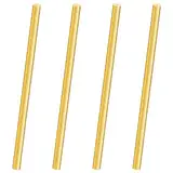 LAVMHAB Messingstab 6mm x 200mm, Massive Runde Messingstangen für DIY Handwerk (4 Stück)