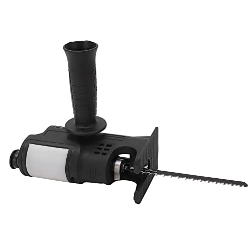 Säbelsägenkonverter, Einfach zu Bedienender, Bequemer Griff, Elektrische Bohrmaschine Zum Sägenadapter, Schwarzer ABS-Legierungsstahl für Kunststoff für Metall