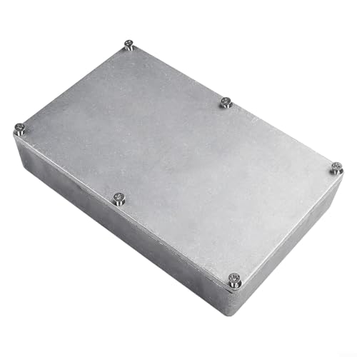 Aluminium-Box aus Metall, sicher versiegelte Aluminiumbox, inklusive aller erforderlichen Schrauben (188 x 120 x 37 mm)