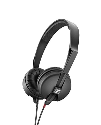 Sennheiser HD 25 LIGHT Leichter On-Ear DJ & Monitoring Kopfhörer | Robustes Single Headband Design | 1,5M beidseitig abnehmbares Kabel & 1/4" Klinkenadapter im Lieferumfang | Schwarz (508664)