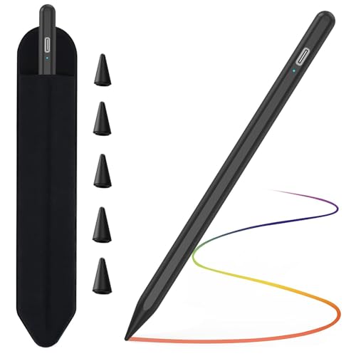 TQQ iPad Stift für Apple Pencil (2018-2023), 2.0 Stylus Pen mit Hochpräziser, Neigungserkennung & Palm-Ablehnung, für iPad 10/9/8/7/6 Generation/Pro 11"/12.9"/Air 3/4/5/Mini 5/6