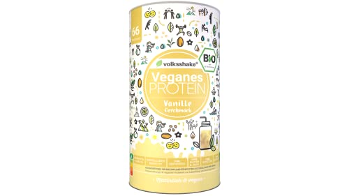 BIO Protein vegan | Vanille | DE-ÖKO-006 | 10 pflanzliche Proteinquellen | Ohne Süßungsmittel | Ohne Soja & Gluten | Premiumqualität vom Bodensee | Made in Germany (1000g, Vanille)