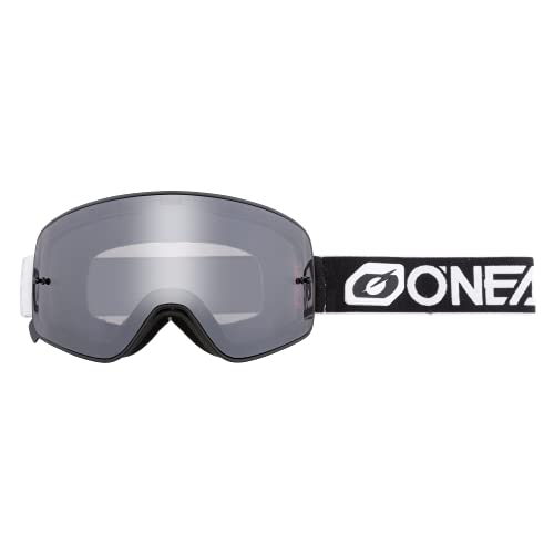 O'NEAL | Fahrrad- & Motocross-Brille | MX MTB DH FR Downhill Freeride | Verstellbares Band, optimaler Komfort, perfekte Belüftung | B-50 Goggle Force Force V.22 | Unisex | Schwarz Silber | OS