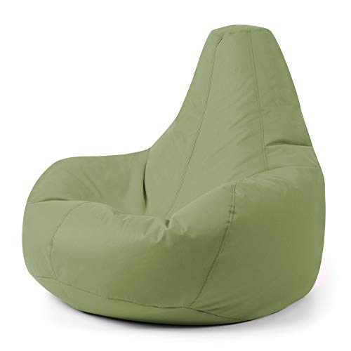 Bean Bag Bazaar Gaming Sitzsack „Recliner“, Gamer Sitzsack für Erwachsene und Kinder, Indoor Outdoor Sitzsack Sessel Gaming mit Füllung (Salbeigrün, Sitzsack)