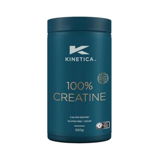 Kinetica Sports 100% Reines Creatin Pulver, 500g, 147 Portionen mit Messlöffel, Neutraler Geschmack, Vegan und Glutenfrei