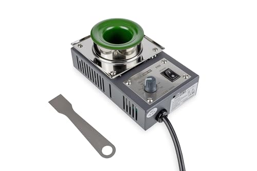 QUICK sensorgeregelter Löttiegel Titanium beschichtet 200 W Lötbad mit Ø36mm 150-500°C für bleifreies & bleihaltiges Lot QU100-4C