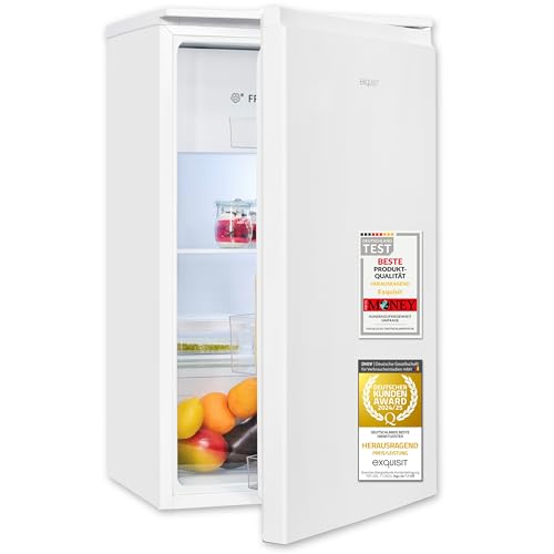 Exquisit Kühlschrank mit Gefrierfach, 82 Liter, Freistehend, Kompakt, 3-Sterne, KS5117-3-010E weiss