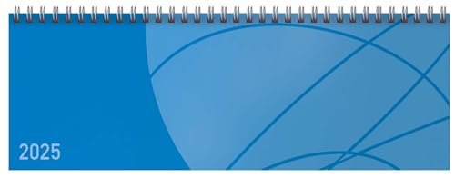 Tischkalender quer Professional Colourlux 2025 blau: 1 Woche 2 Seiten; Bürokalender; Tischquerkalender im Format: 29,8 x 10,5 cm