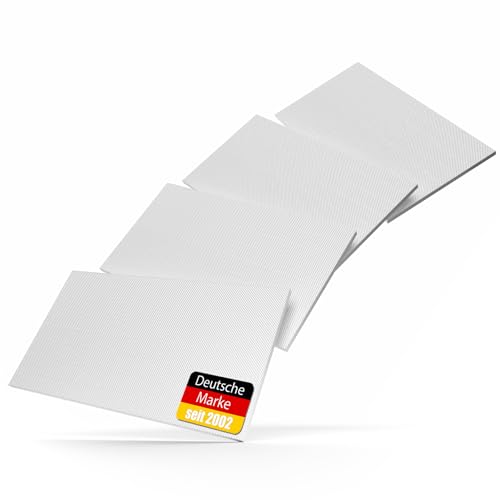 BigDean 4 Stück Garagen Wandschutz selbstklebend 40x20x2cm – extra Dicker Türkantenschutz Auto zuschneidbar Weiß