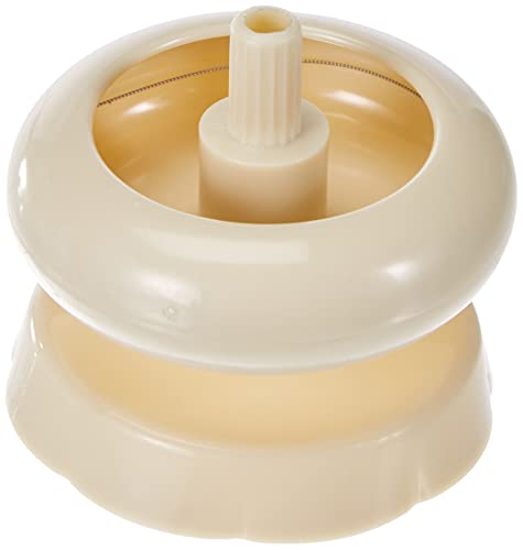 Rayher 22447000 Perlenmühle mit Aufreihnadel, 7 x 7 x 6,5cm, zum schnellen Auffädeln von Perlen, Beige
