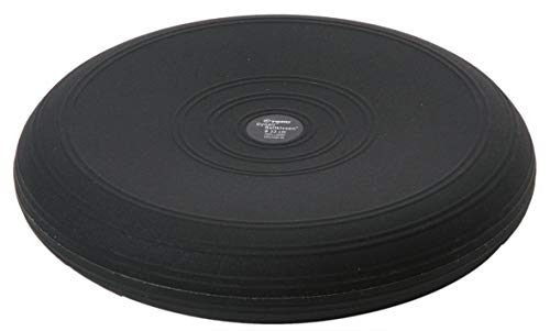 TOGU Dynair Ballkissen, schwarz, 33 cm, für Bürostuhl, Ballsitzkissen, Sitzkissen, Luftkissen für Koordinations- und Rückentraining, Balance-Kissen für Core-, Fitnesstraining, Prävention