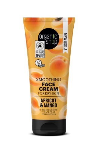 Organic Shop Leichte tägliche Gesichtscreme für trockene Haut, Aprikose und Mango (50 ml)