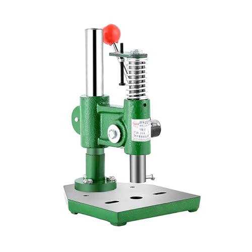 YOPNDFR Manuelle Handpresse, Dornpresse mit arbeitssparender Feder, max. Druck 350 lb/160 kg, for Befestigen von Nieten, Ösen, Knöpfen, Stanzen, grüne Lederdornpresse aus Gusseisen