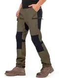 yeyity Wanderhose Herren Outdoor Hosen Robust Atmungsaktiv Langlebig Taktische Hose Arbeitshosen Männer zum Outdoor-Aktivitäten und Außenarbeiten(9925, Khaki,L)