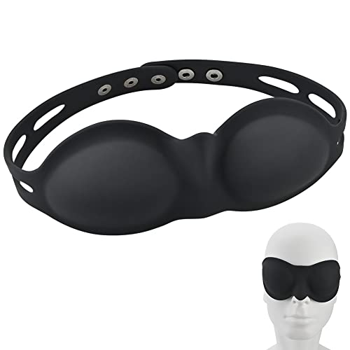 SXOVO SM Erotik Super Soft Silikon Augenmaske Blackout Erwachsene Rollenspiel Geeignet für Männliche weibliche Paare BDSM Erwachsene schwarze Augenmaske Geeignet