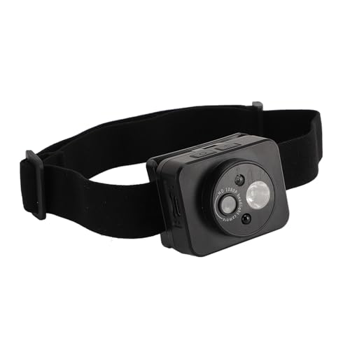 LICAEVEY Head-Mounted-Action-Kamera, 1080P, 45-Grad-Einstellung, Smart Sensing mit LED-Scheinwerfer-Sportkamera für Outdoor-Sportreisen