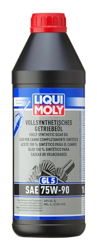 LIQUI MOLY Vollsynthetisches Getriebeöl (GL5) SAE 75W-90 | 1 L | Getriebeöl | Hydrauliköl | Art.-Nr.: 1414, farblos