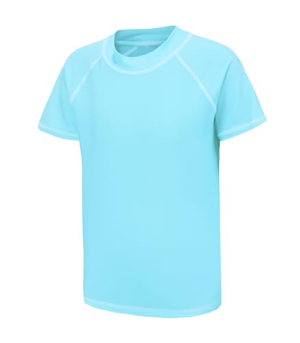 UV Schwimmshirt Jungen Einteiler Kurzarm Aqua Blau Badeshirt Kinder Jungen Badeanzug 146 152/11-12 Jahre