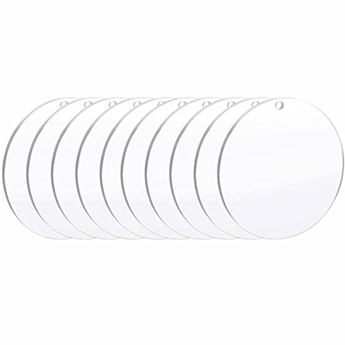 10 Stück Acrylscheibe Transparent, Rund Klare Acrylplatte, Rund Acryl Scheibe, Geeignet für Herstellung von dekorativen Anhängern und Präsentation von Produkten(15 cm)