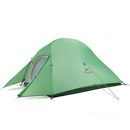 Naturehike Cloud-up 2 Upgrade Ultraleichte Zelte Doppelten 2 Personen Zelt 3-4 Saison für Camping Wandern (210T Grün Upgrade)