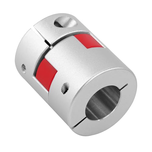 Wellenkupplung 14mm bis 14mm Wellen Flexible Kupplungskoppler Plum Klauenkupplung Aluminium für 3D-Drucker CNC-Maschine und Servostufenmotor (5 * 8mm)